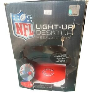 NFL Chicago Bears Light-Up Desktop Message Fan LED 12.4 Inch Official Licensed